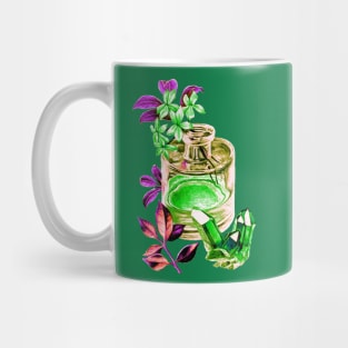 Pretty perfume vase, flowers and rose quartz - Artwork Mug